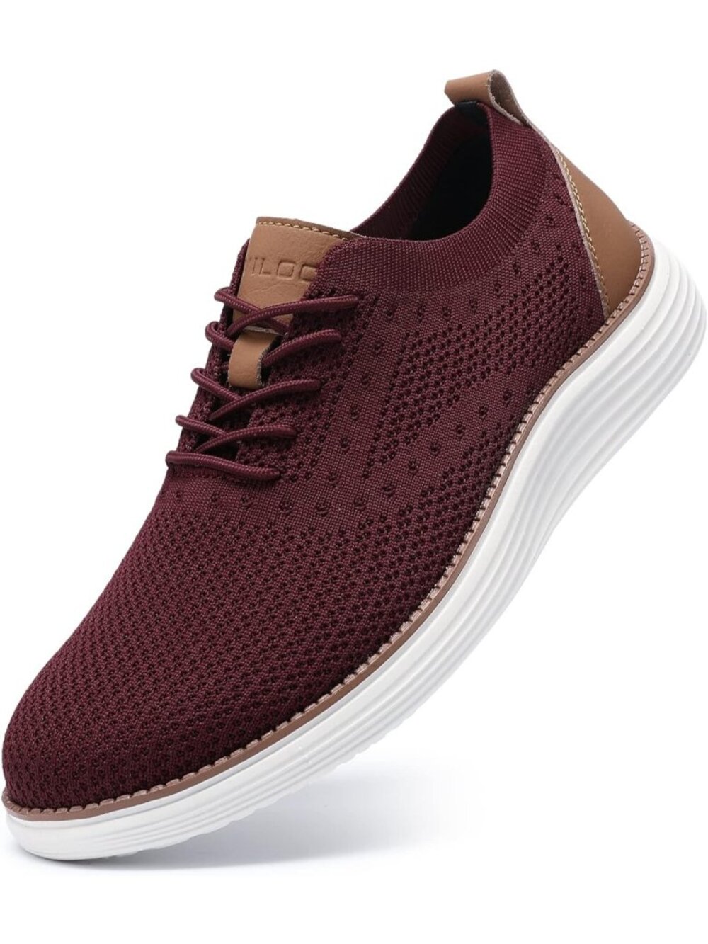 VILOCY Men's Red Ethylene Vinyl Acetate Casual Breathable Comfortable Sneakers